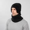 3-teiliges/Set Unisex Hut Schal Handschuhe Set Ohrenklappen Design Einfarbig Beanie Mütze Thermisch Plüsch