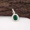 Green Onyx Pendant, 925 Sterling Silver Jewelry, Handmade Silver Chain Pendant Gemstone Jewelry Gift For Women