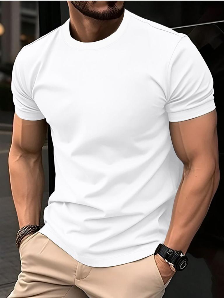 Summer Men's Cotton Casual Loose T-shirt Oversized Short Sleeve Heavyweight Comfortable Breathable Male Female Clothing