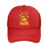 Funny Raining Tacos Graphic  Mesh Baseball Cap Dad Hat Hip Hop Snapback Cap