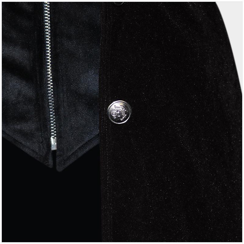 Men's Medieval Retro Christmas Tuxedo Coat - Mid-Length Punk Style