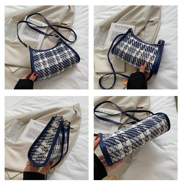 Stylish Urban Chic Quilted Handbag Soft Polyester Shoulder Bag For Women