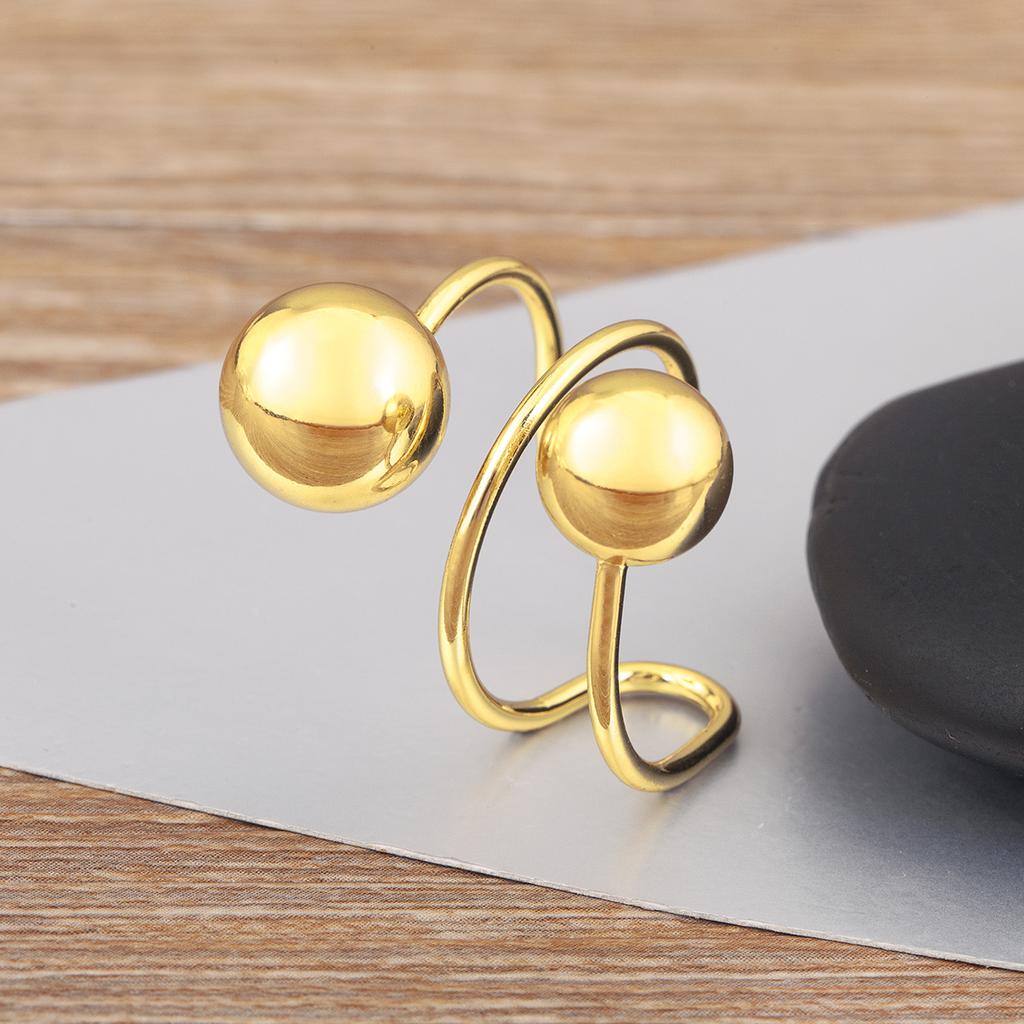 Nidin Classic New Design Spherical Multilayer Open Rings Adjustable For Female Male Hip-Hop Style Finger Jewelry Gift Wholesale