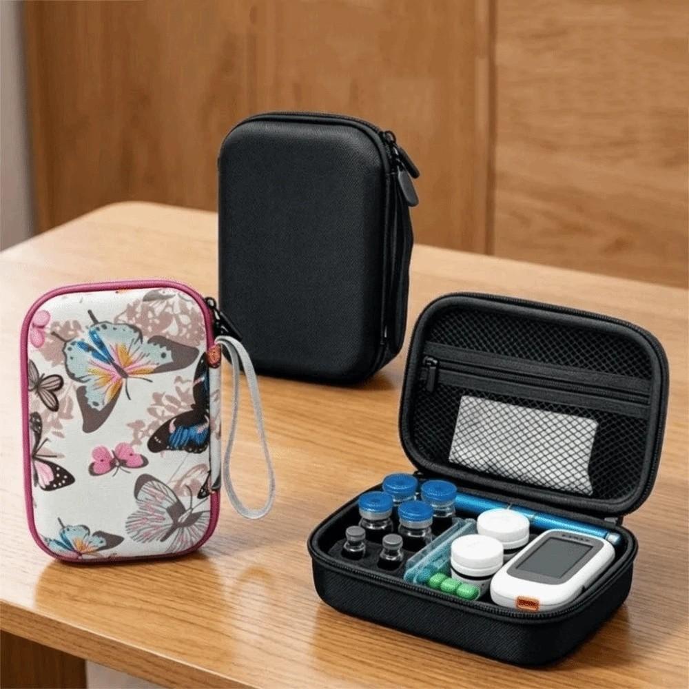 Large Capacity Glucose Meter Storage Box Thickened Insulin Vial Protector Insulin Organizer  Travel