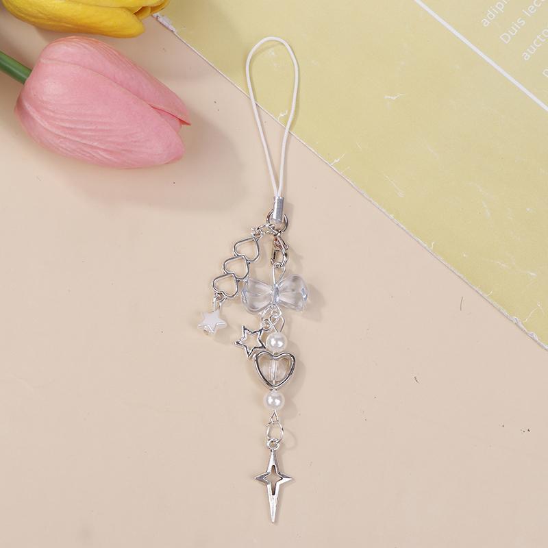 Handmade Beaded Pendant Delicate Phone Charm Lanyard Chain Keychain Pendant For Backpack Wallet Purse