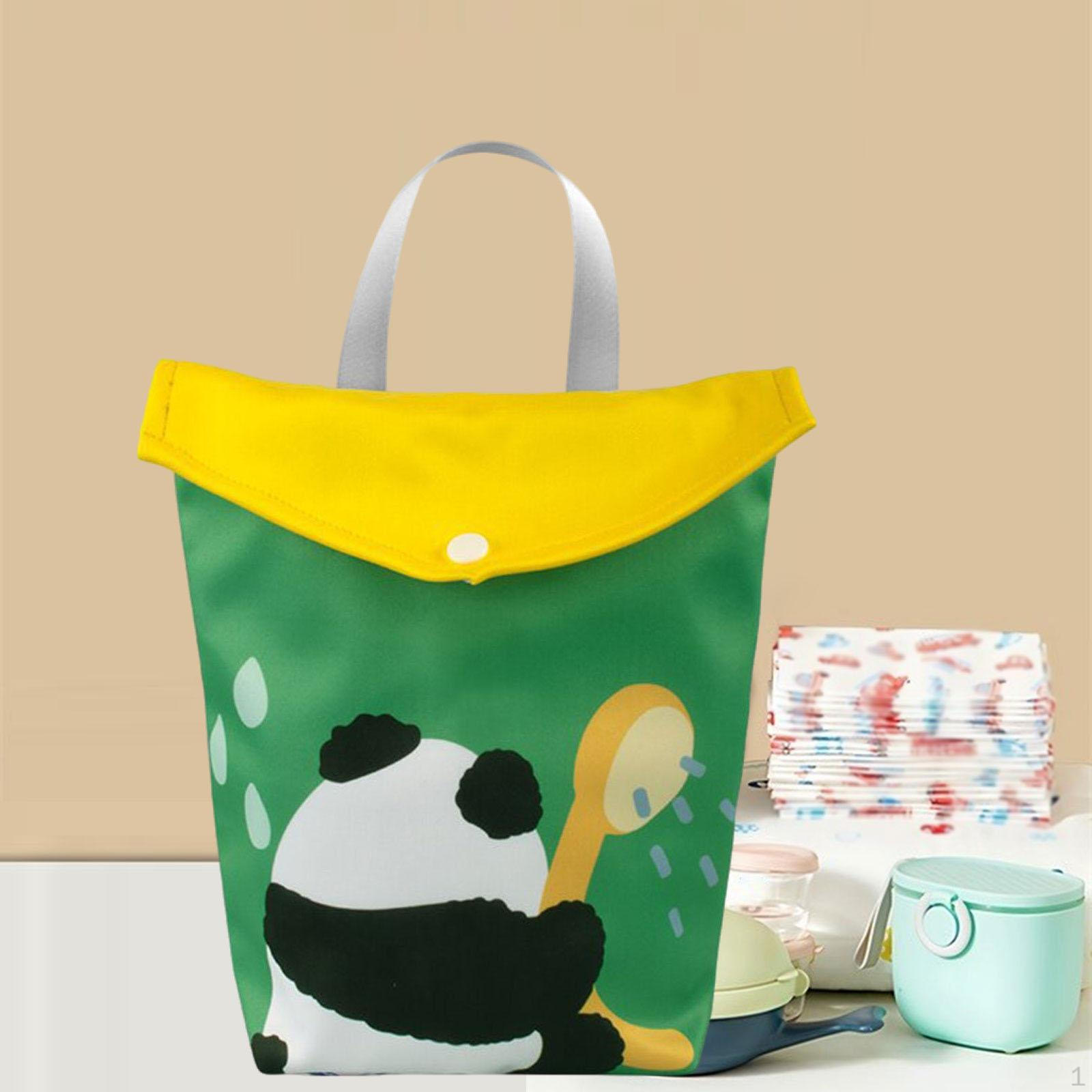 

Сумка для подгузников из детской ткани, сумка для подгузников, портативная спортивная сумка, многоразовый водонепроницаемый органайзер для Panda 20x25cm