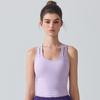 Women's Shockproof Racerback Sports Bra - Antibacterial, Wide Strap, Backless Design for Running & Yoga