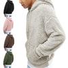Sweatshirt Solid Color Drawstring Hood Plush Pullover Hoodies Casual Sweatshirt for Office