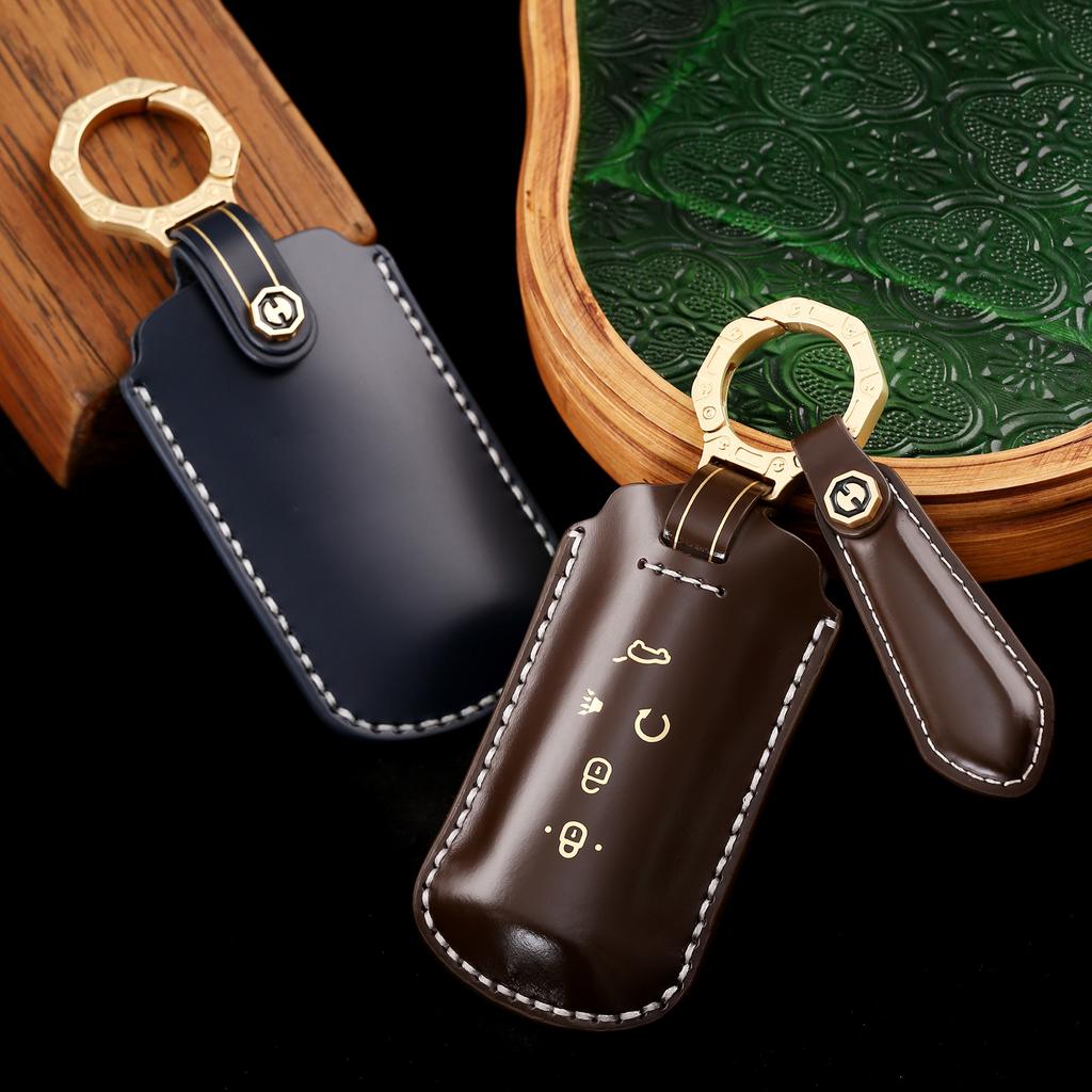 Leather car key bag is suitable for GAC Trumpchi M8 new GS8 commercial vehicle special protective cover