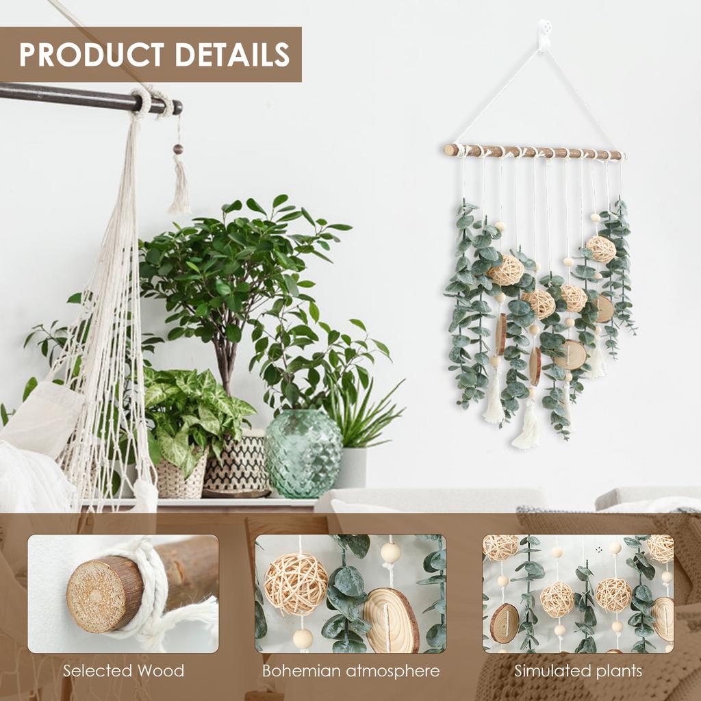 Künstliche Eukalyptus Wanddeko Faux Eukalyptus Wandhänger Deko Handgefertigt Imitation Eukalyptusblätter DIY Hochzeitsdeko