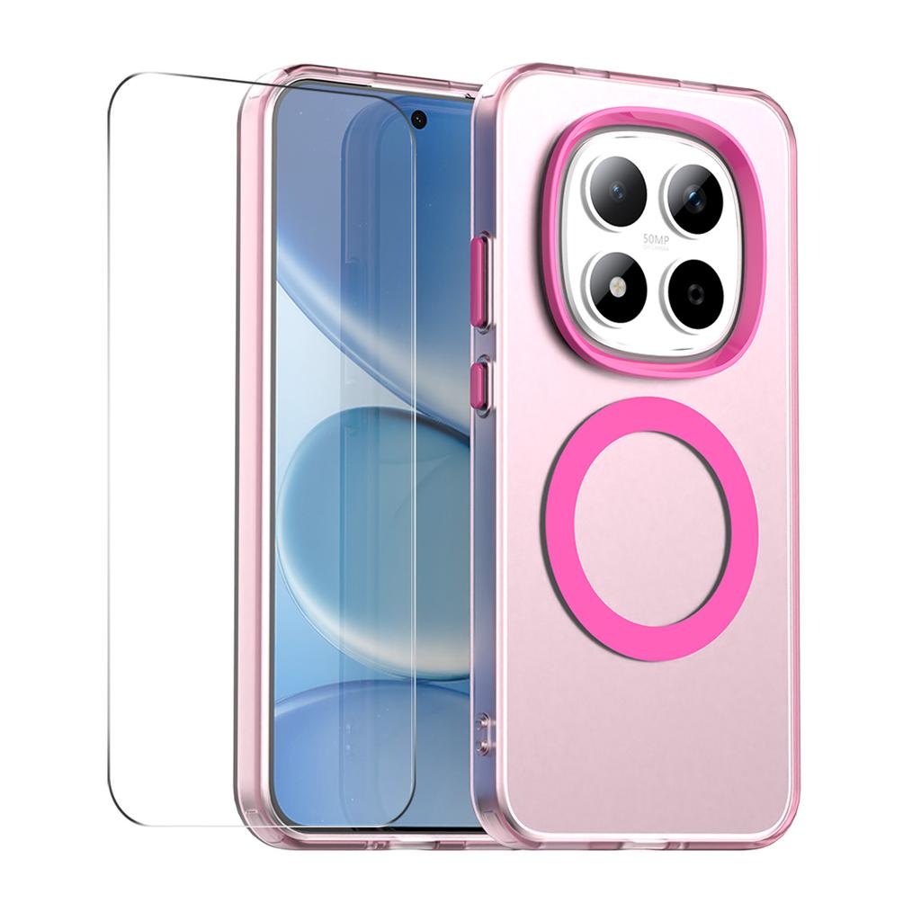 For Xiaomi Redmi Note 15 Pro 5G (Global) Magnetic Case with 9H Tempered Glass ENKAY HAT PRINCE PC TPU Phone Cover