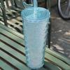 710ml Tumbler with Straw, Large Capacity, Double-Walled Plastic, for Cold Drinks, Fashionable Gift Idea (710ml, Turquoise Blue)