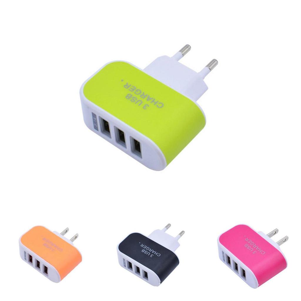 Versatile 3usb Candy Charger With Led Light For Apple Devices Travel-friendly