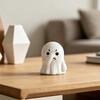 Ghost Ornament, Compact Resin Decorative Figurine, Nose-Covering Ghost Shape Halloween Figure, Naughty Ghost Tabletop Party Decoration
