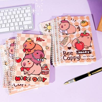 A5 Capybara Notebook Capybara Small Notepad Mini Portable Notebook Coil Notebook  Friend