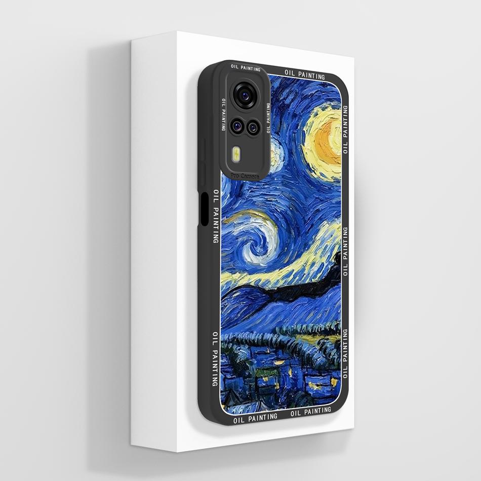 Per Vivo Y51 Y51A Y53S Y31 Y33 Custodia Squisita Cover Posteriore per Telefono Per Vivo Y 51(2020) Y 31 (2021) Cover Morbida in Silicone Liquido