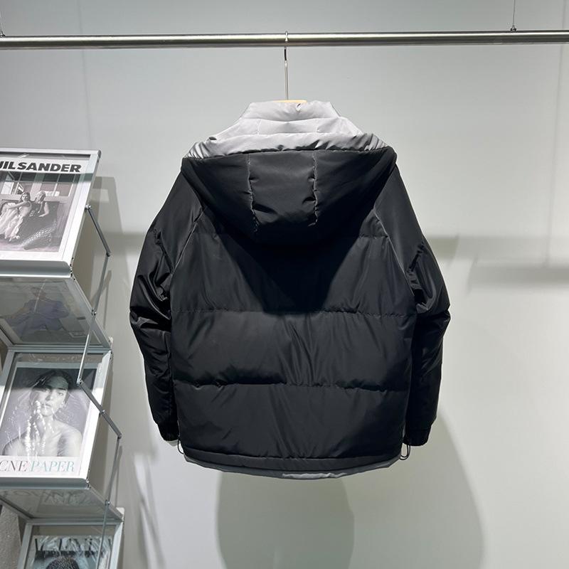 White Duck Down Jacket Men's Winter New Fashion Workwear Handsome Warm Jacket Thickened Loose Top