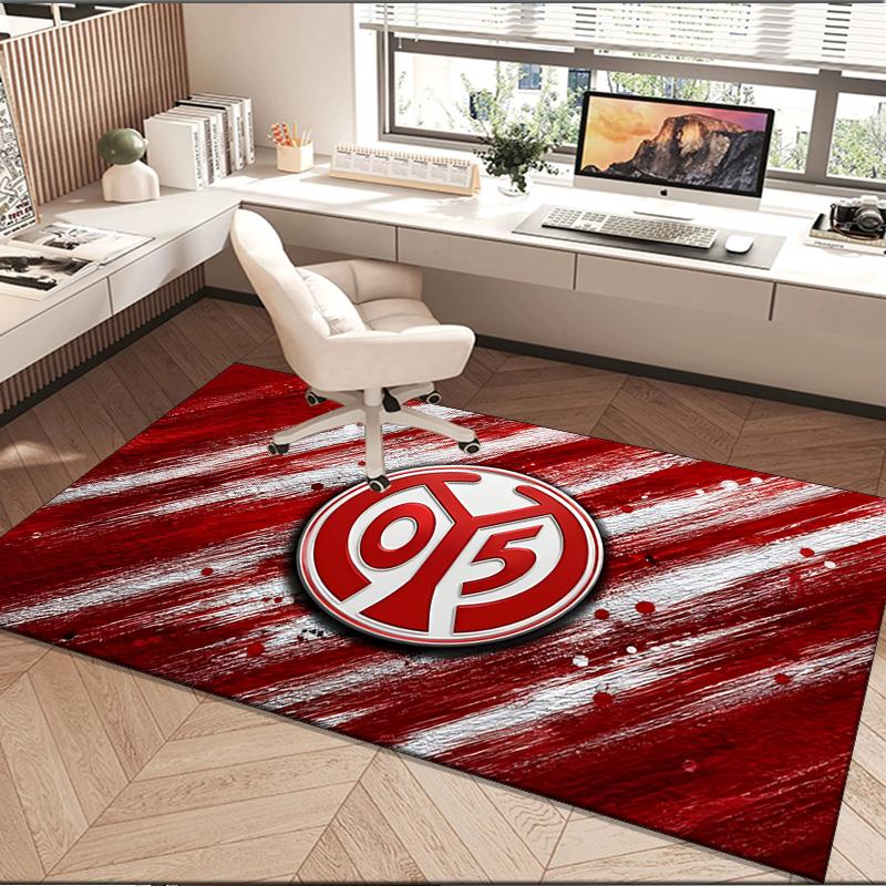1PC rug Mainz Football Crest Carpet, Chair Rug,Area Rug for Office Bedroom living rooms bedroom, Doormat decor Christmas fan gifts