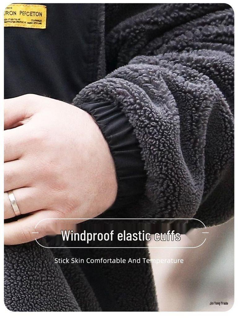 Herren-Fleecejacke in Übergröße – Samtgefüttert, lockere Passform für Herbst und Winter