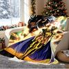 Saint Seiya Pattern Blanket for Home Decoration, Bed, Sofa, Car Travel, Camping, Suitable for All Seasons, Birthday Christmas Gift