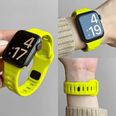 Silikonowy Pasek Do Apple Watch seria 10 46mm 42mm pasek 44mm 45mm 40mm 41mm sportowa bransoleta iwatch 8 7 6 5 4 3 SE 9 Ultra 2 49mm