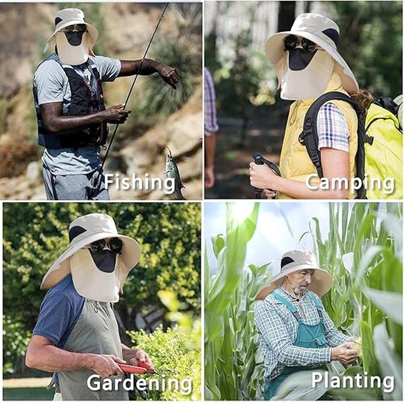 Letní sluneční čepice UV ochrana Venkovní lov Rybářská čepice pro muže Ženy Turistika Kempování Kšiltovka Klobouk klopa na krk Rybářský klobouk