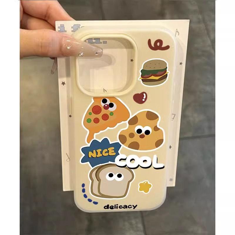 Pizza potatoes are suitable for iPhone16/17promax mobile phone case, Apple 15 skin scrub 13/14 jelly case.
