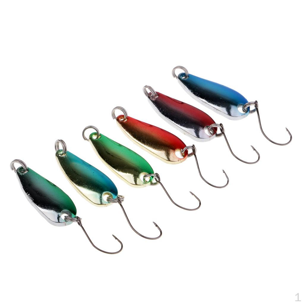 6 Pieces Fishing Baits Spoon Crankbaits Tackle High Quality Construction