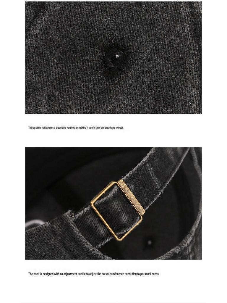 Adjustable Vintage Washed Baseball Cap - Men's & Women's Casual Distressed European/American Style Sun Hat