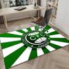 Green Football Club Emblem Printed Area Rug for Office, Chair Rug, Decorative Carpet Floor Mat, Large Size Fan gifts Christmas gifts