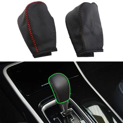 Car Gear Head Shift Collars for Mitsubishi Outlander 2016 - 2026 AT Gear Shift Knob Cover Leather Protector Inner Accessories