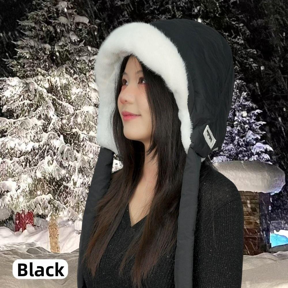 

Windproof Plush Pullover Hats Soft Plush Earmuffs Cap Fashion Winter Warm Hat Hiking