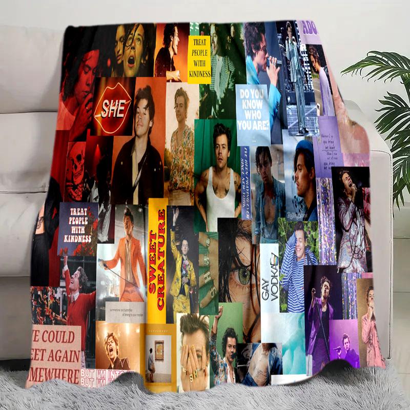 Coperta Harry Styles Perfetta per Tutte le Stagioni Morbida Confortevole Divano Ufficio Pisolino Viaggio Regalo di Compleanno Regalo di Natale