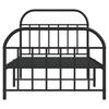 Vidaxl Struttura Letto in Metallo con Testiera e Pediera, Nera, 100X200cm