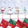 Christmas Stocking Holders for Mantel Non-Slip Heavy-Duty Metal Hooks Stable Display Stand Reindeer Santa Snowman Tree Decorations
