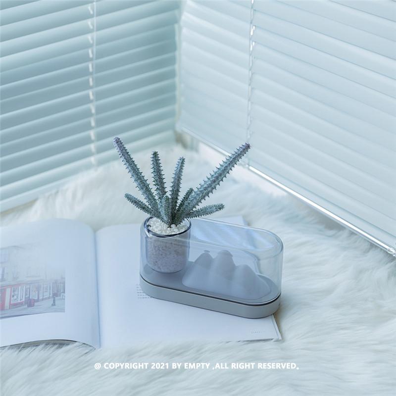 Plant Lamp | Mountain  Night Light  Desktop Plant Lamp Mini Potted Storage Ambience Light Dimmable