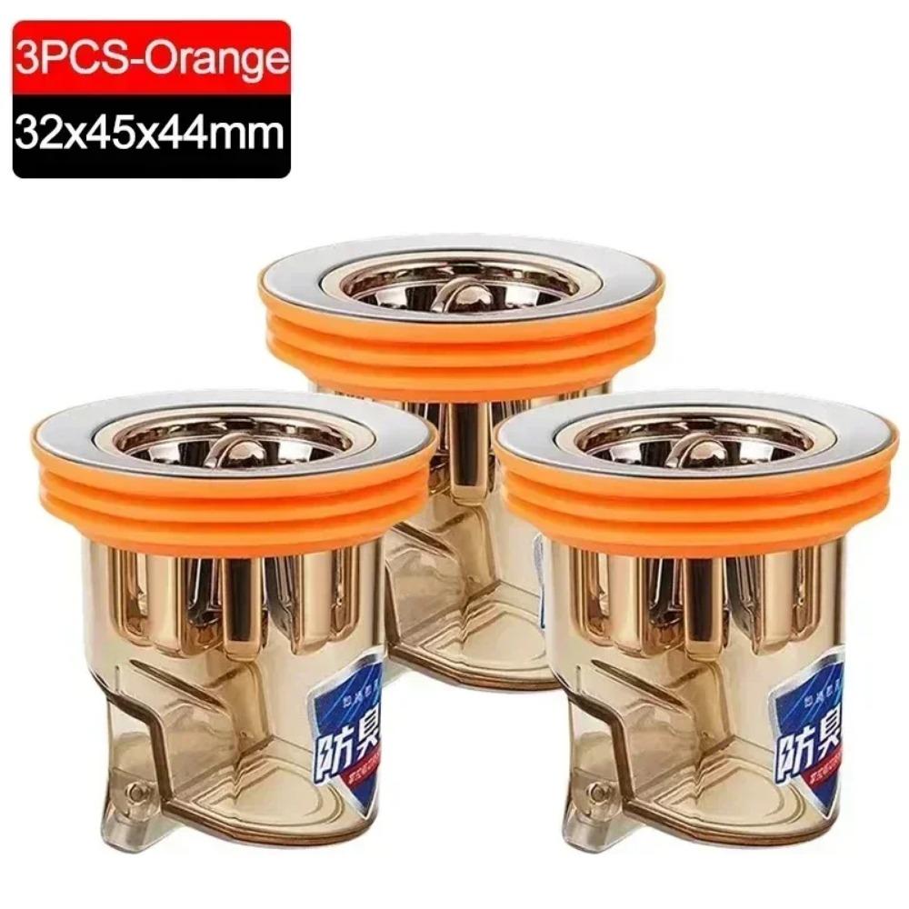 

Гравитационные индукционные стоки для пола, противозасоряющиеся фильтры для волос, дезодорант для ванной и туалета, сливной сердечник, средства против насекомых, пробки для запаха, инструменты 3PCS