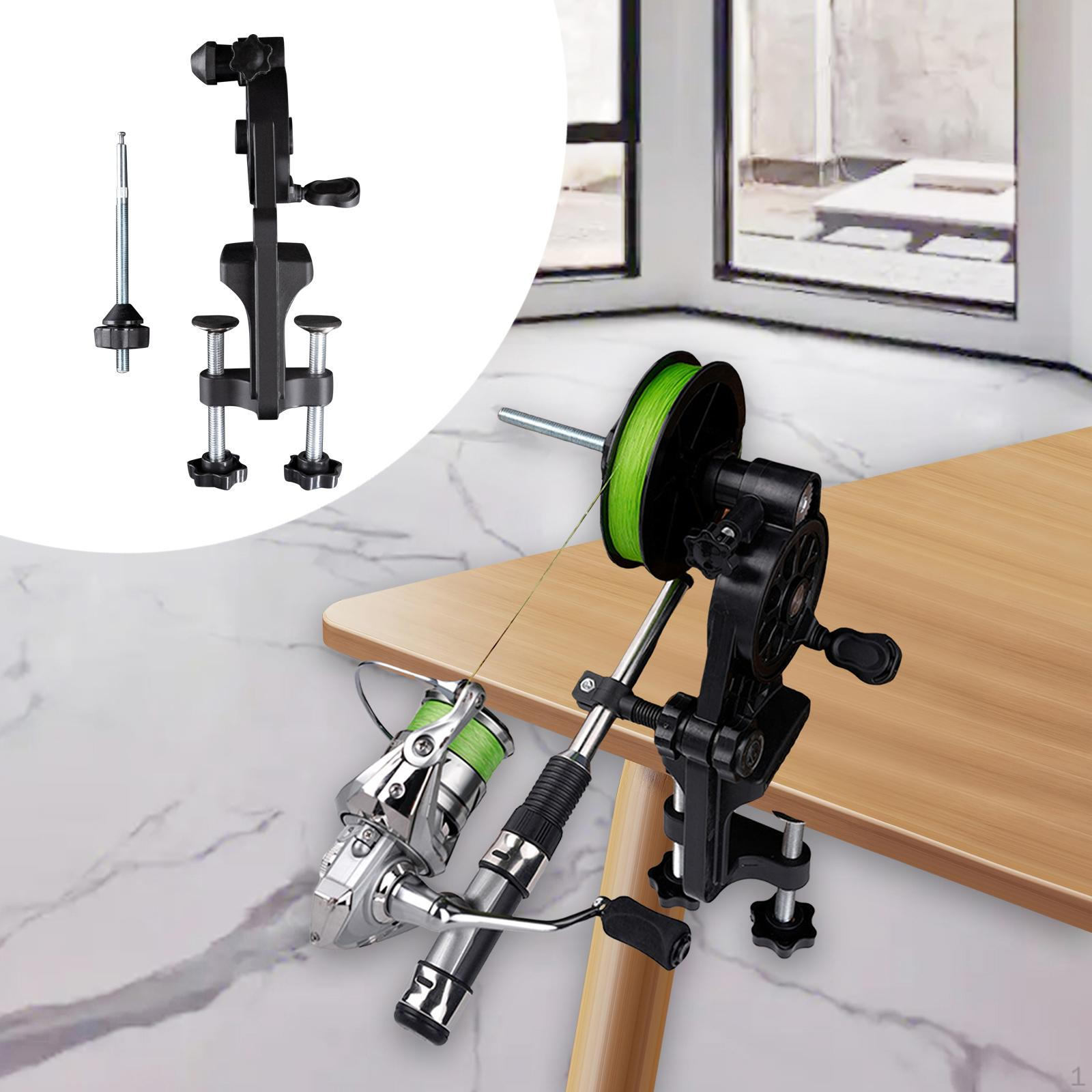 

Fishing Line Spooler Equipment Adjustable Compact Supplies Sturdy Portable Accessories without Line Pole