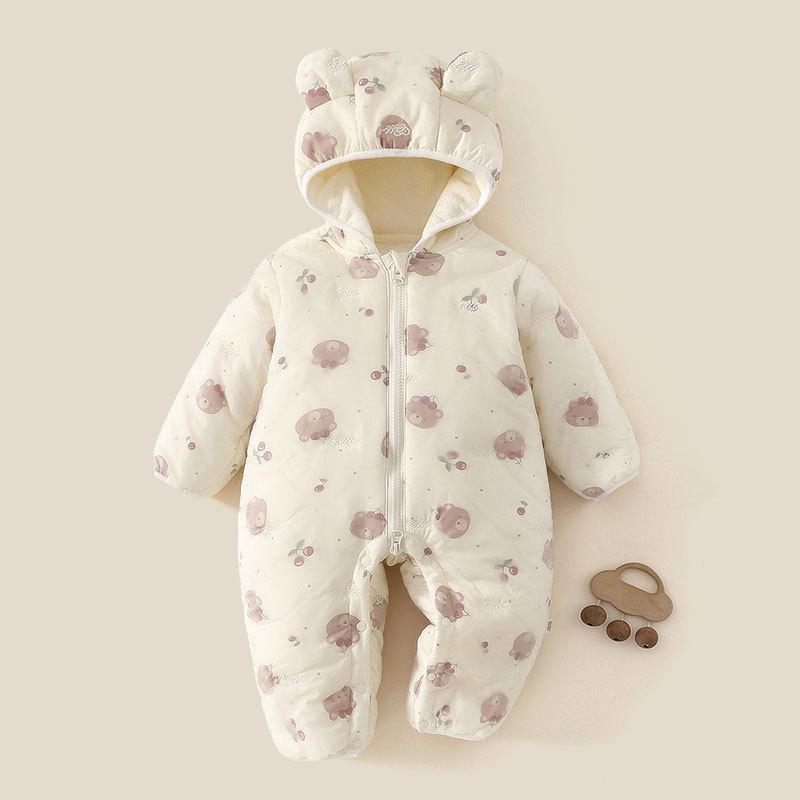 

120г Утеплений потовщений дитячий комбінезон: Теплий бавовняний комбінезон-пальто для хлопчиків та дівчаток 73cm [6-9 months old]