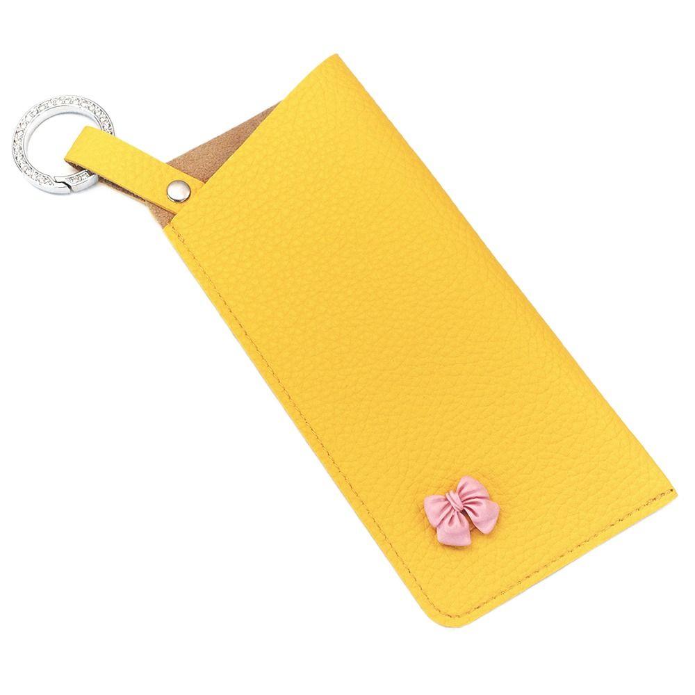 With Keyring Sunglasses Storage Bag PU Leather Hanging Sunglasses  Eyewear Accessories