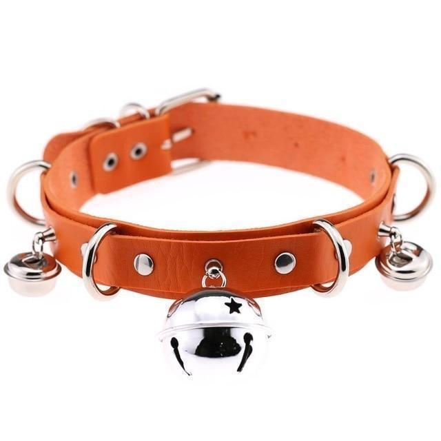 Pleather Cat Bell Collar Kitten Play Leather   Collars & Leashes