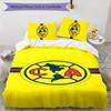 Club América 3pcs Bedding Set Duvet Cover Closure Includes 1 Duvet Cover & 2 Pillowcases for All Seasons Bedroom Home Dorm Decor