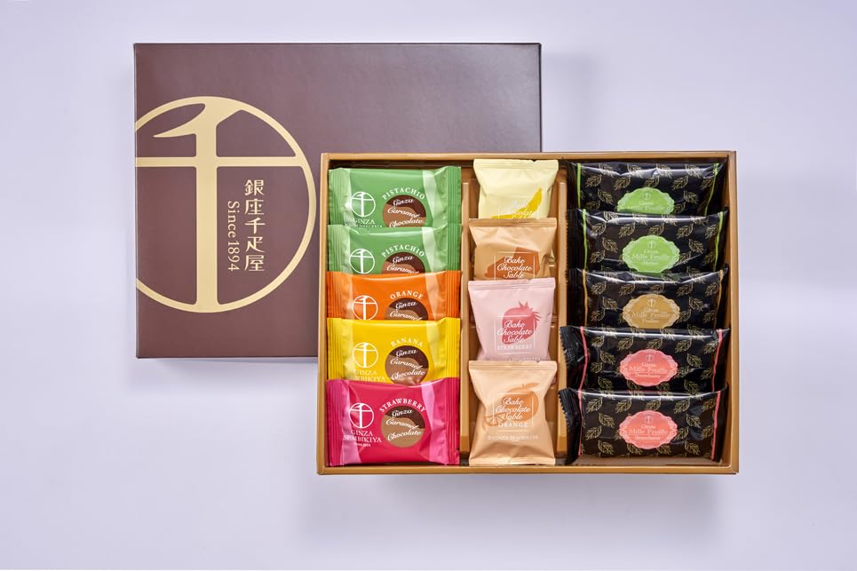

Ginza Sembikiya Ginza Chocolat Selection Sweets Gift Baked Sweets Chocolate Caramel Assortment (14 pieces) Mille-feuille