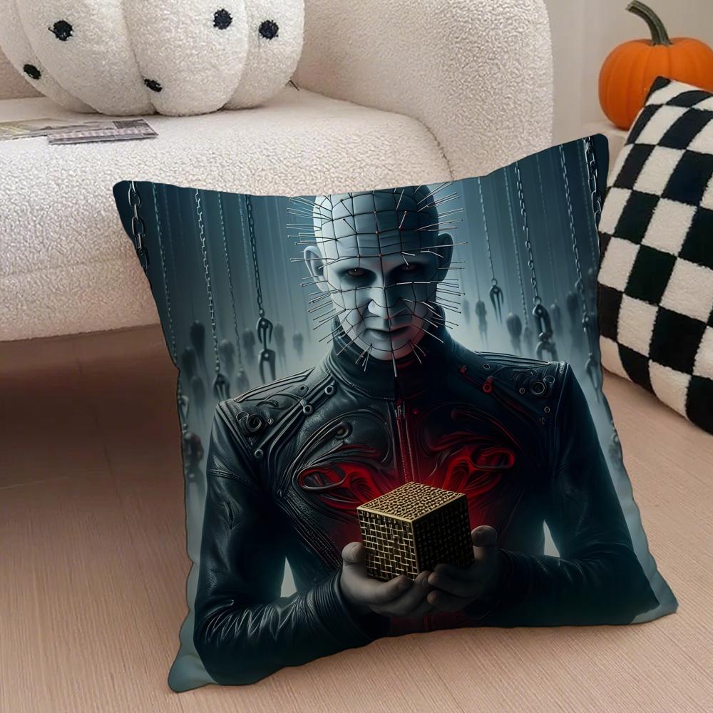 Film Schrecklich H-Hellraiser Kissenbezug Überwurf-Kissenbezug Verdeckter Knopf Strapazierfähiges Polyester Stuhlkissen