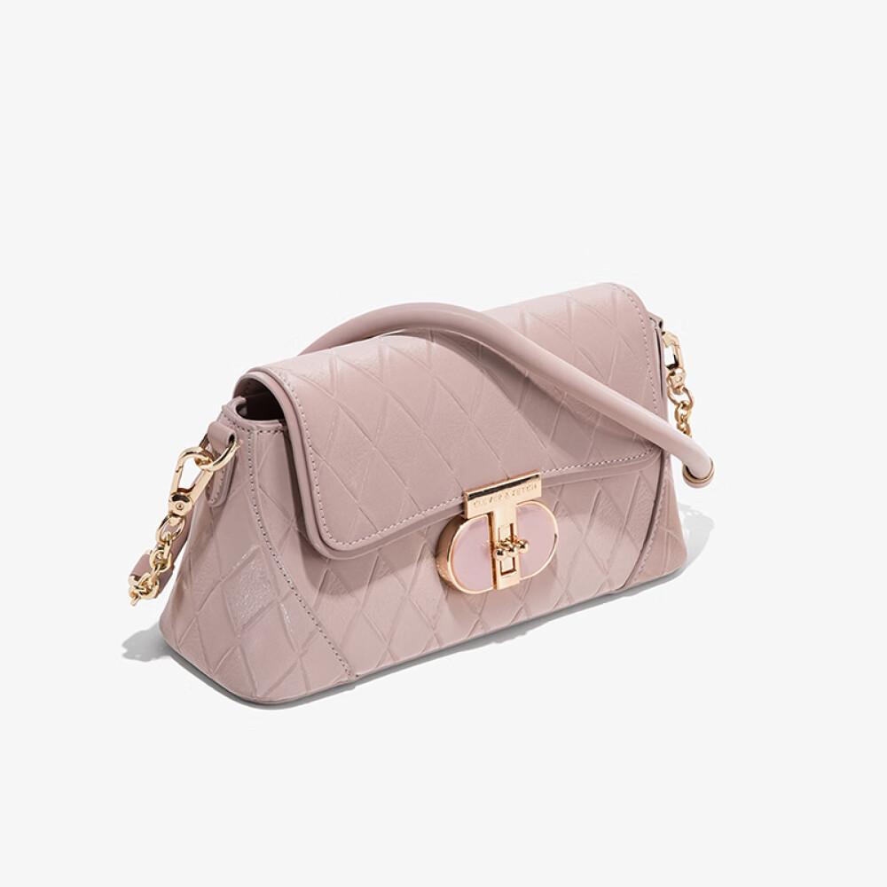 Damentasche Leichter Luxus High-End Baguette-Tasche Achseltasche Schultertasche Umhängetasche Rosa Länge 23cm breit 8cm hoch 13cm