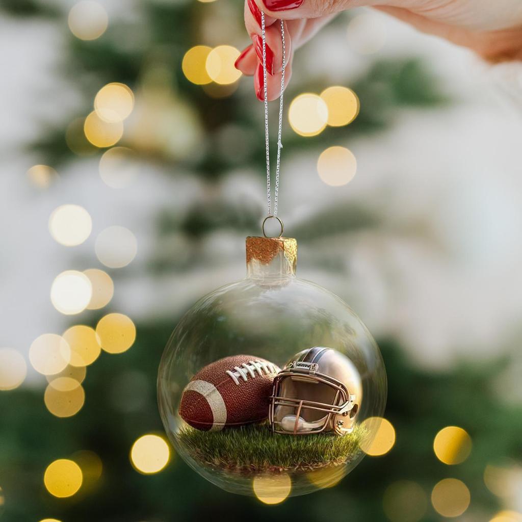 3D Weihnachtsbaumkugeln Ornamente Mini Baseball Golf Tennis Fußball Aufhängbare Sportbälle Weihnachtsbaumschmuck