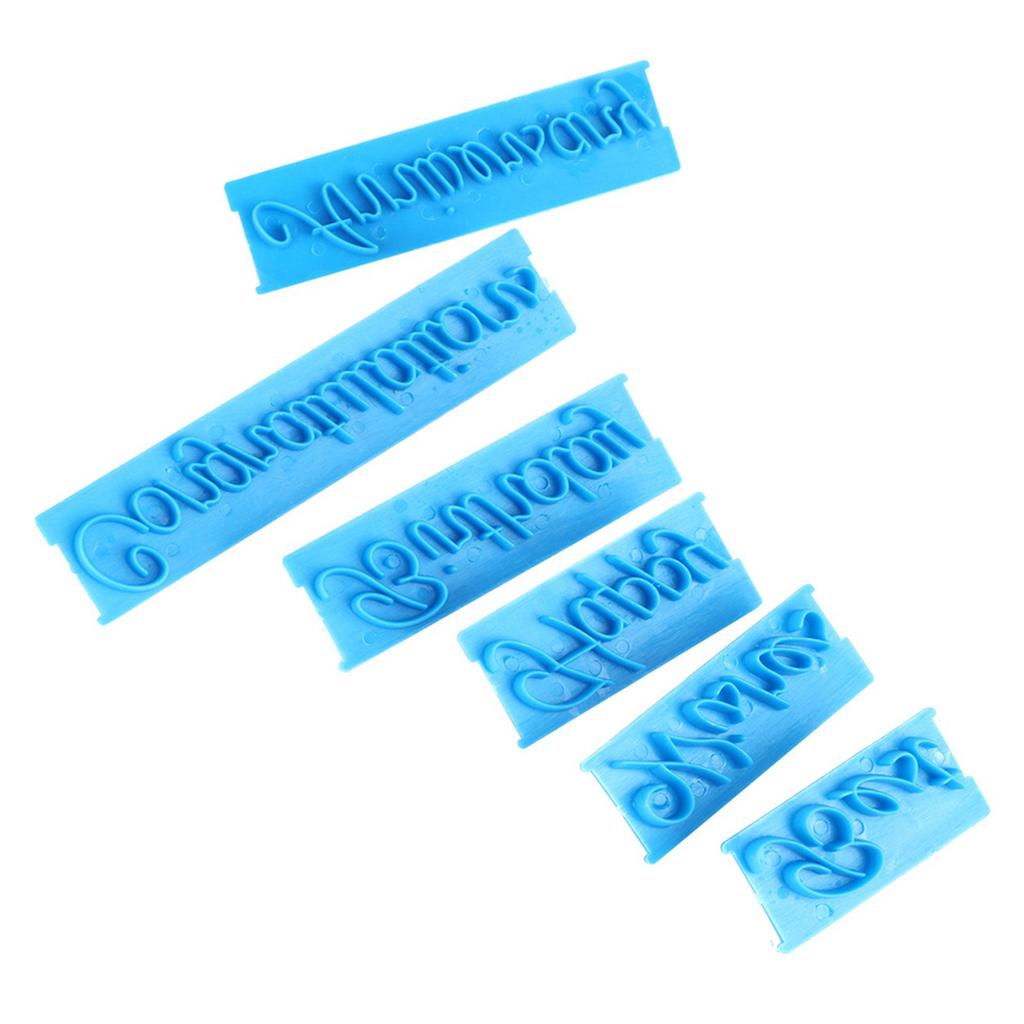 3 Set Handwriting Letter Cake Embosser DIY Plastic Molds Cake Decorating Printing Mold