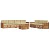 Outdoor Sofa Set with Cushions 8 Pcs Natural and Beige