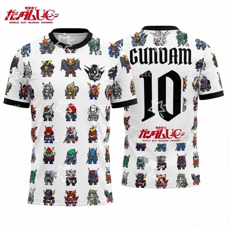 2026 Gundam Anime Graphic T-shirt Football jersey Sports Men's T-Shirt Children's Clothing Tee Top Y2k Woman