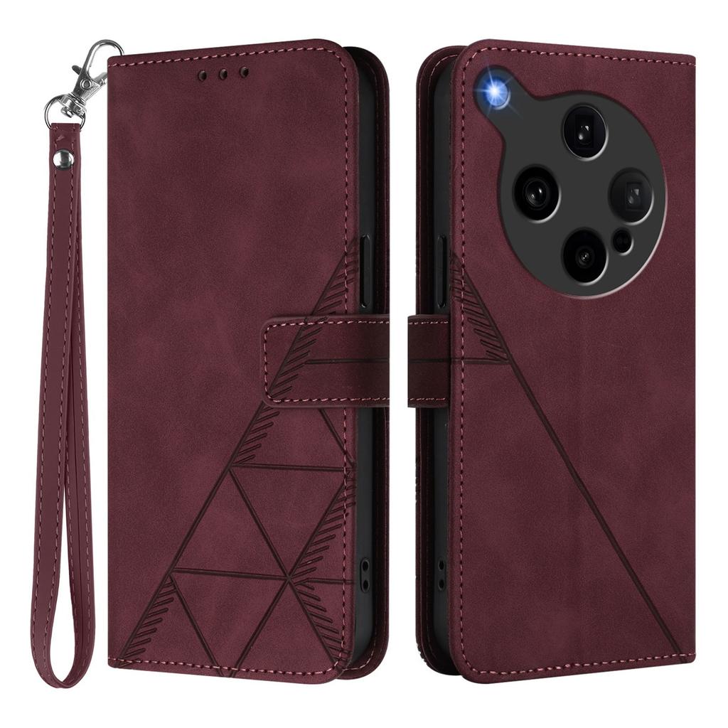 For Oppo Find X8 Ultra 5G Leather Case with Hand Strap Wallet Stand Phone Cover